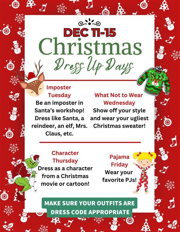  Christmas Dress UP Days